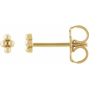 Four-Bead Stud Earrings