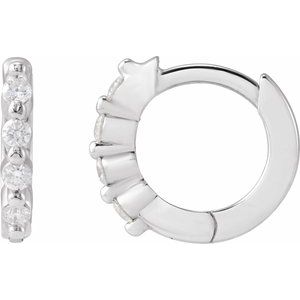 Diamond Hinged Hoop Earrings