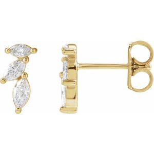 Nature-Inspired Diamond Earrings