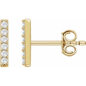 Diamond Bar Earrings