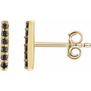 Diamond Bar Earrings