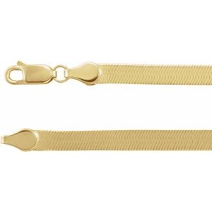 14K Yellow Gold Flexible Herringbone Chain