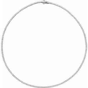 14K White Gold 5 7/8 CTW Natural Diamond Line Necklace
